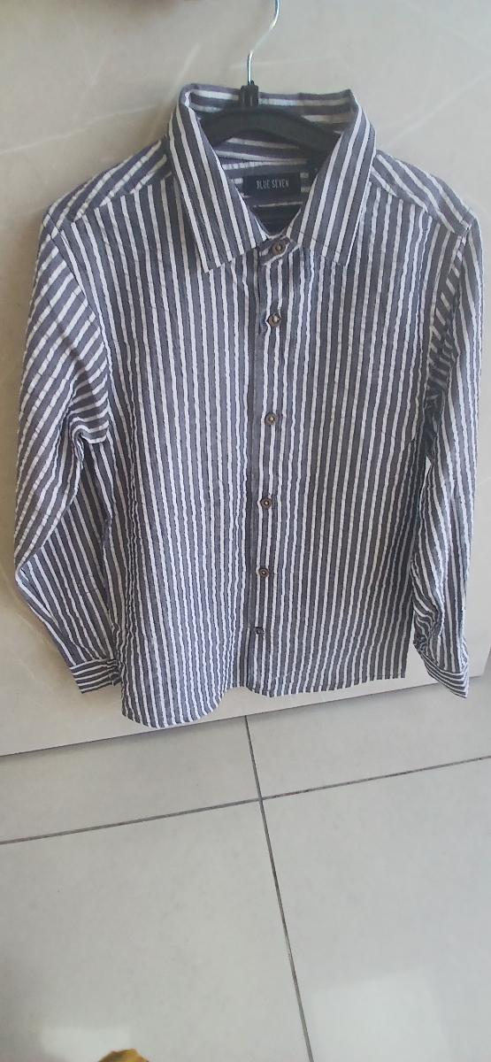 Blue seven Linen Striped Formal Shirt