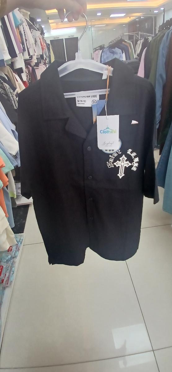 Sovereign Code Embroidered  Cotton Half  Shirt