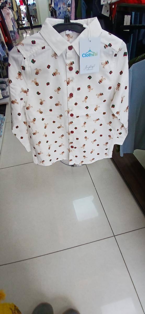 So cute White Cotton Printed Shirt