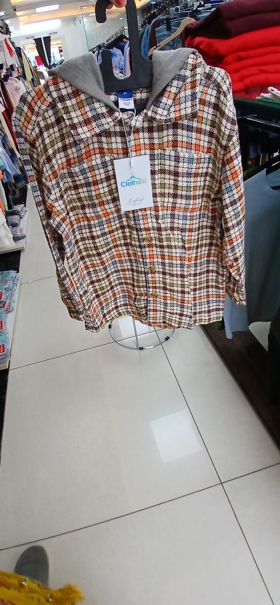 Old navy Hooded Plaid Shirt Jacket