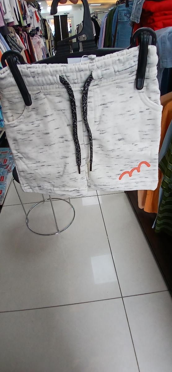 Prenatal Marled Cotton Shorts with Drawstring
