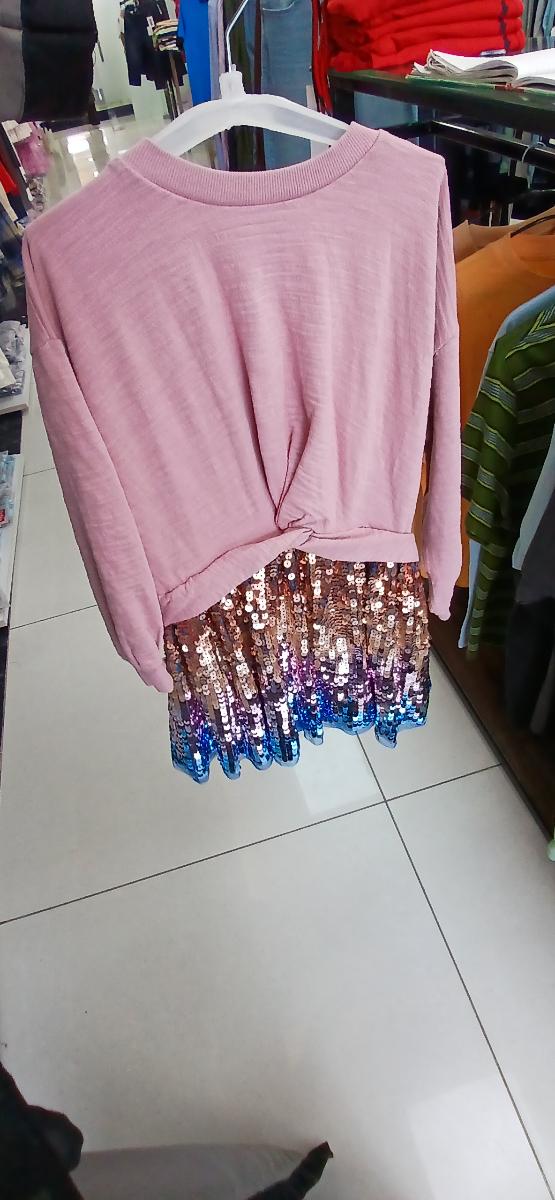 Next Twisted Front Sequin Skirt Top