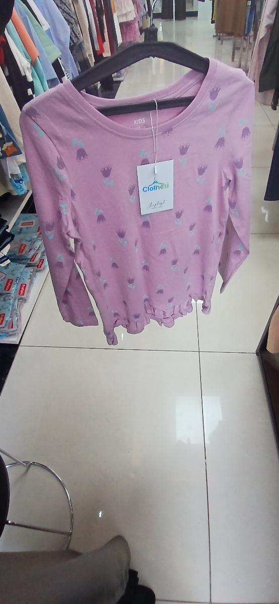 Kids' Floral Print Cotton Sweat-Shirt 