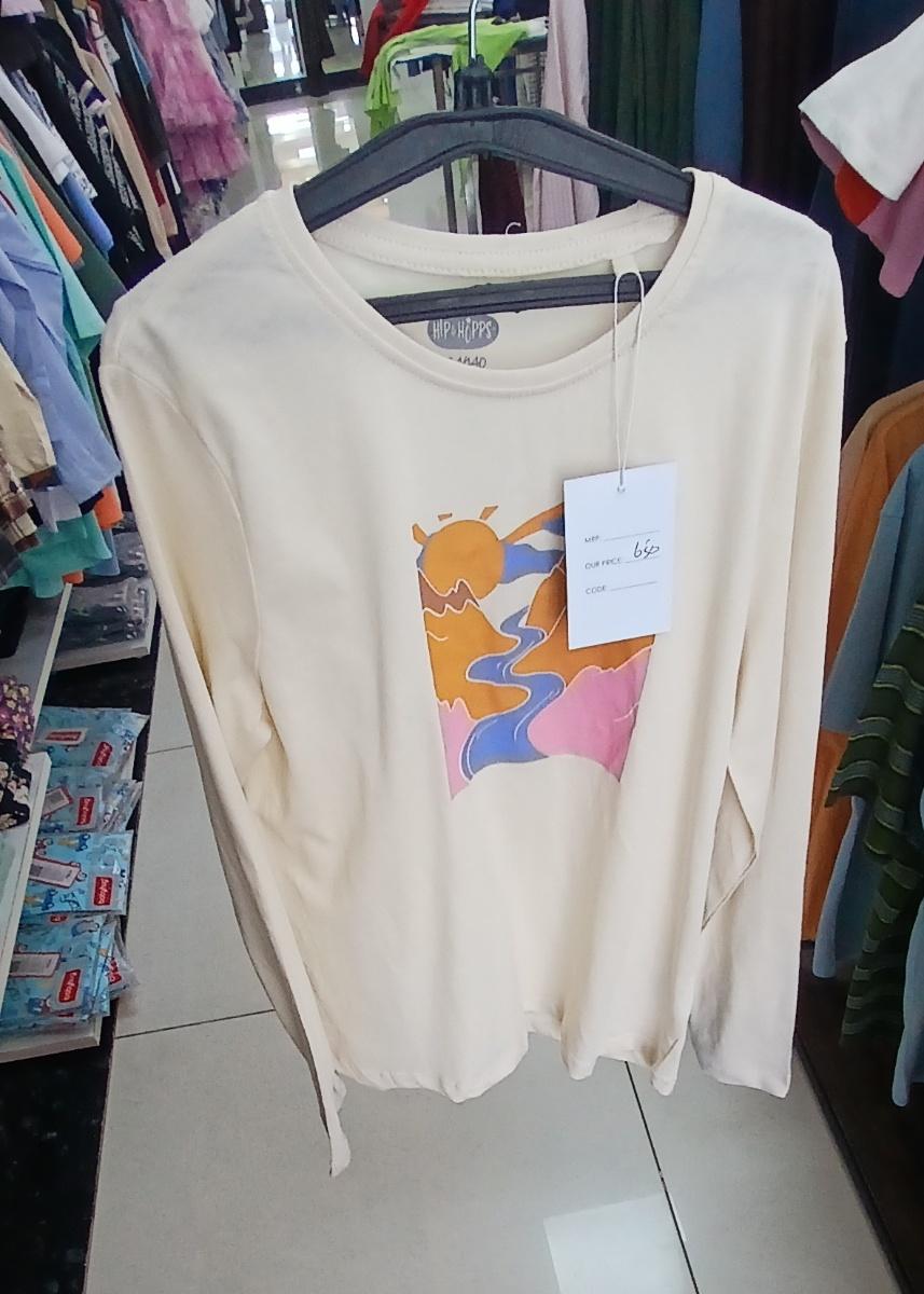 Hip and hopps Cream Printed Full Sleeve Sweat -Shirt