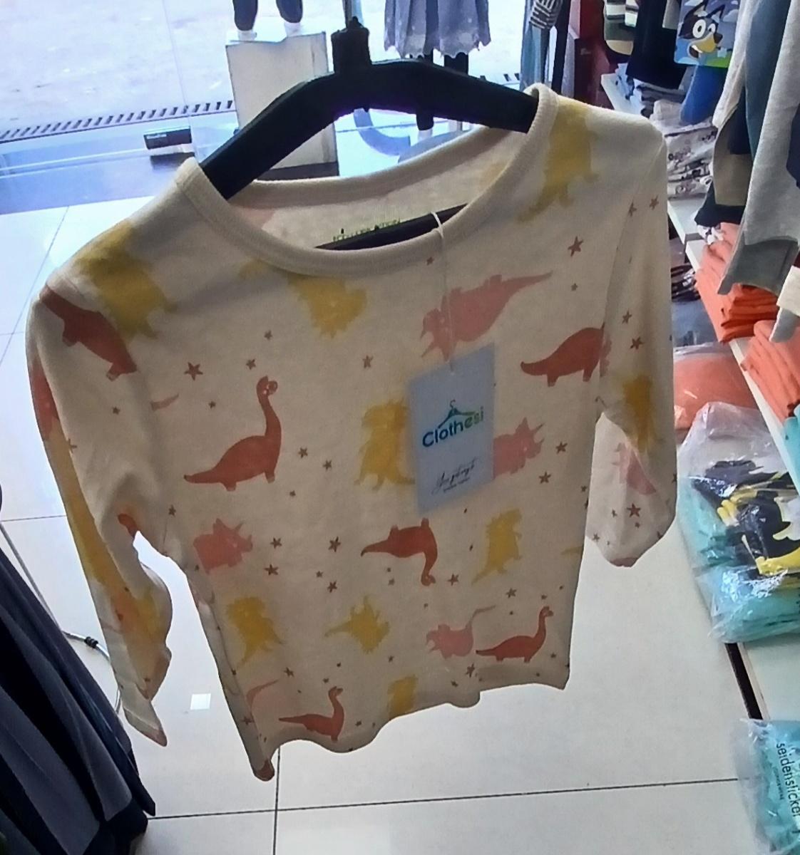 Eco conception sweat shirt with Dinosaur print