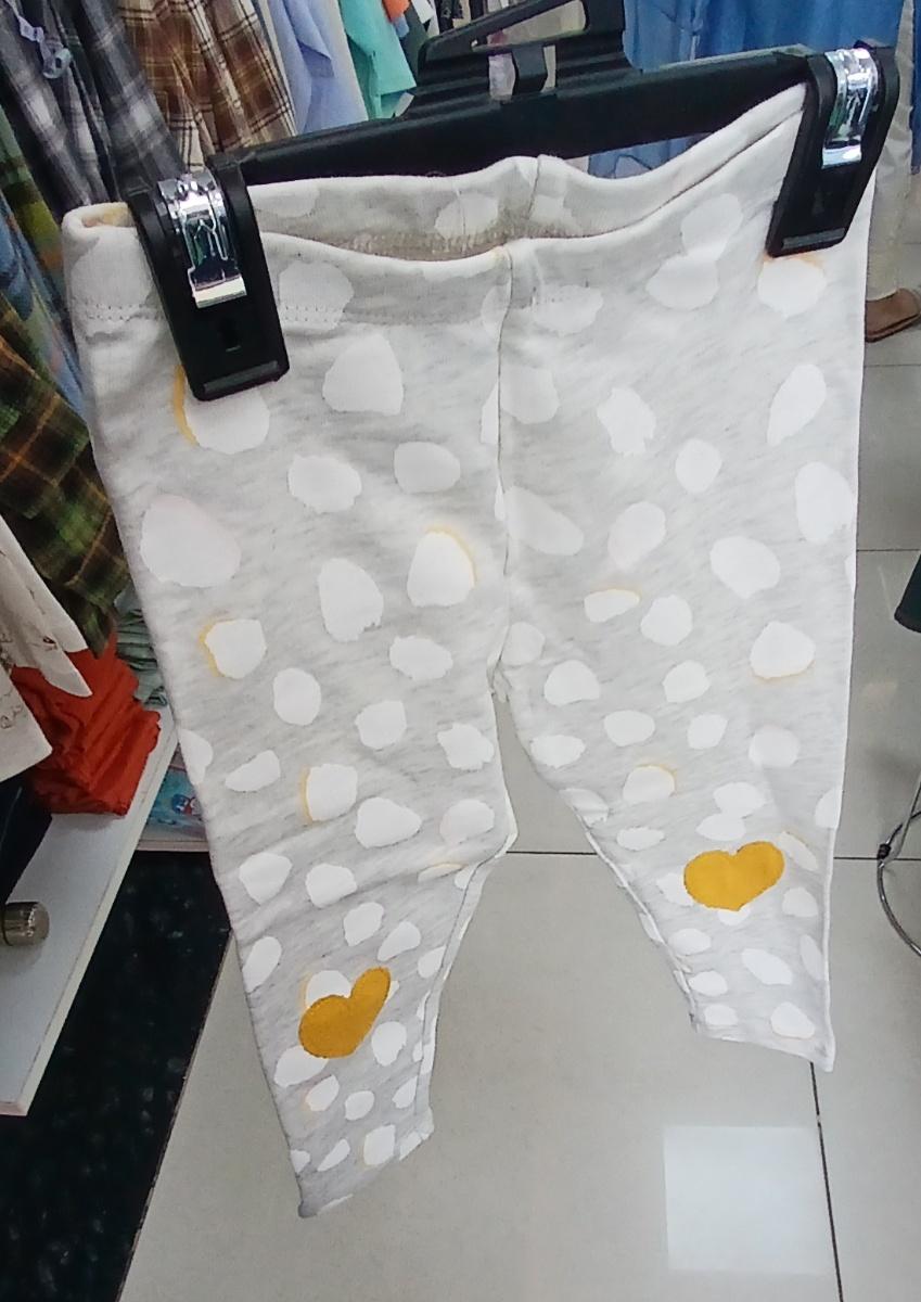 Mother care Grey Printed Cotton trouser with Heart Motif