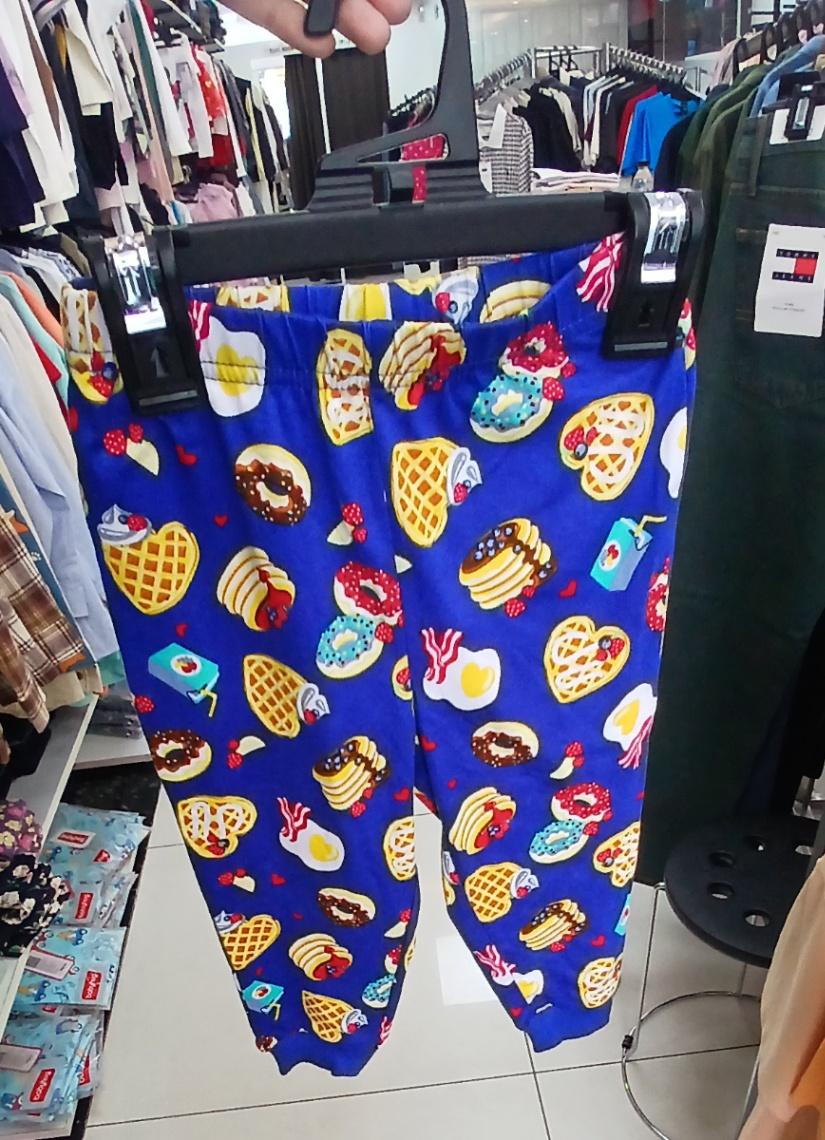 Playful Breakfast Print trouser