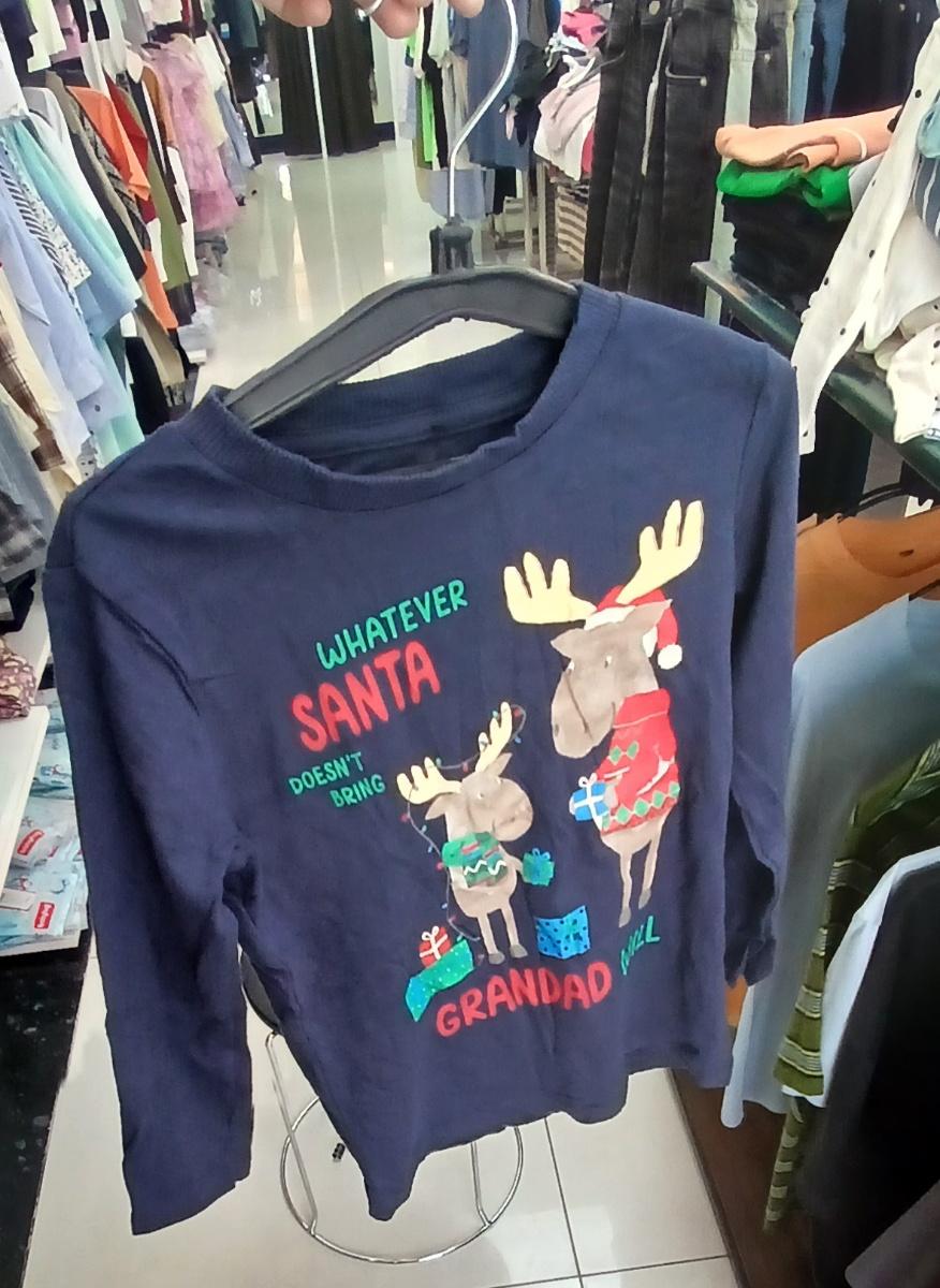 Nutmeg Festive Reindeer Print Sweat-Shirt