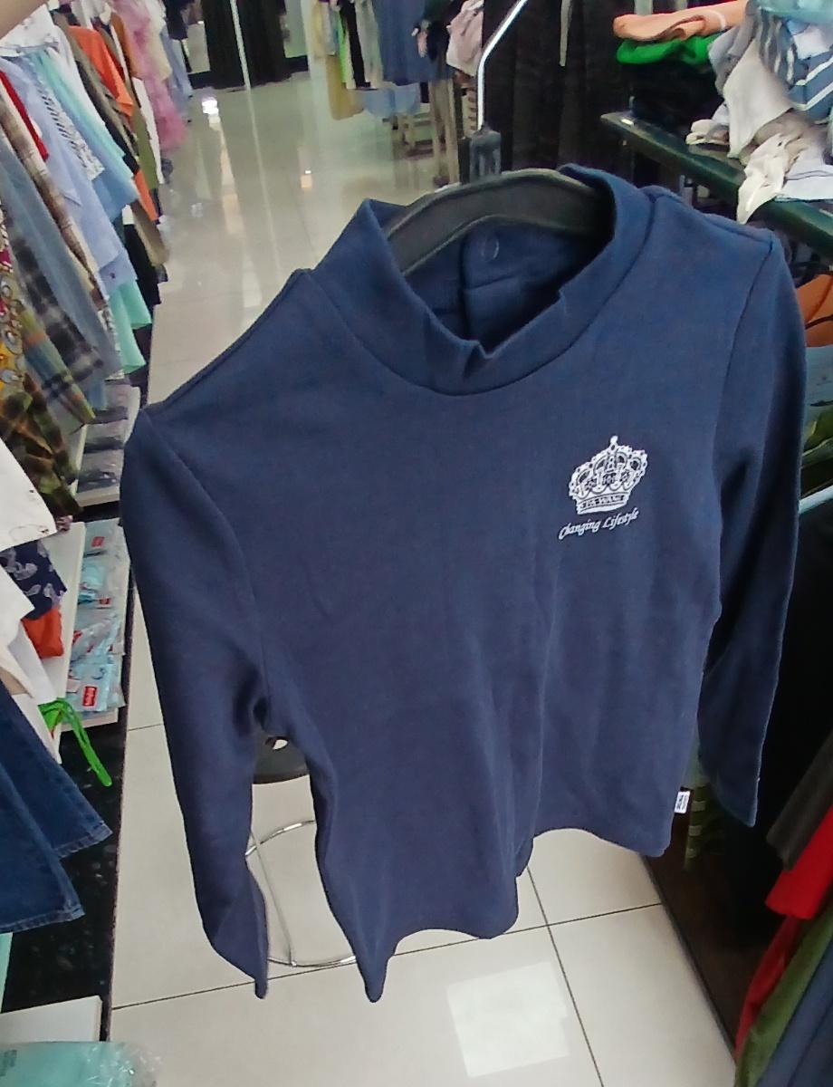 Original marins Navy Blue High Neck sweat-Shirt with Crown Print