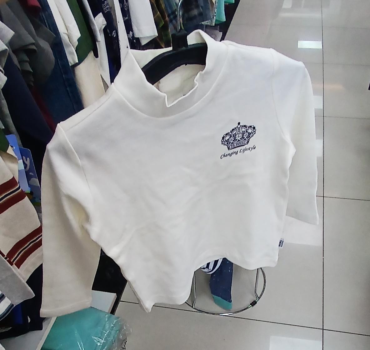 Original marins White Mock Neck sweat-Shirt with Crown Print