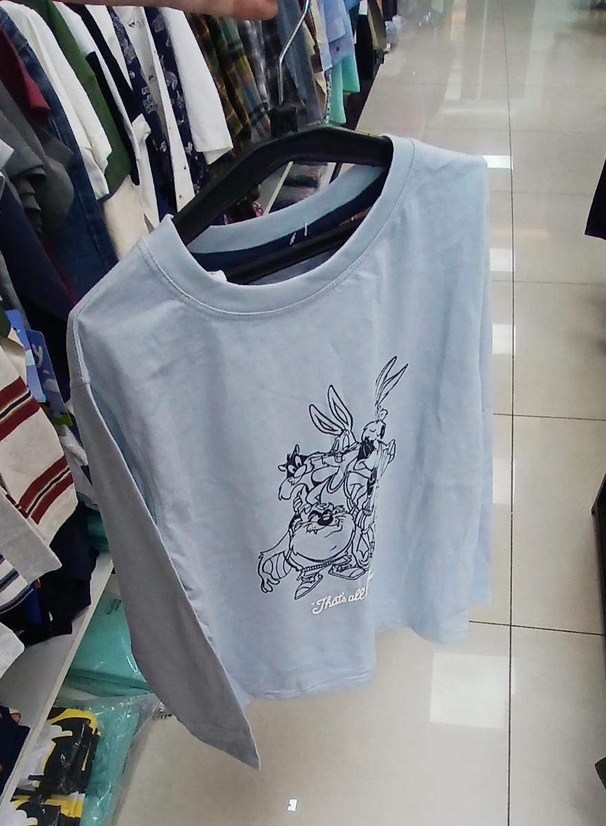 Mng Light Blue Cartoon Print T-Shirt