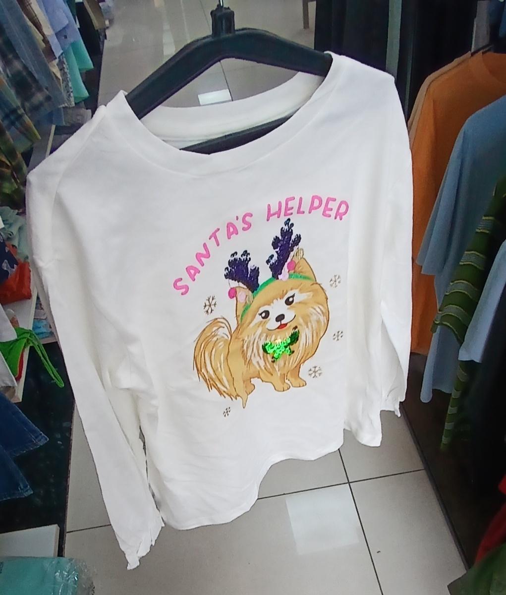 Santa's helper Print T-Shirt 