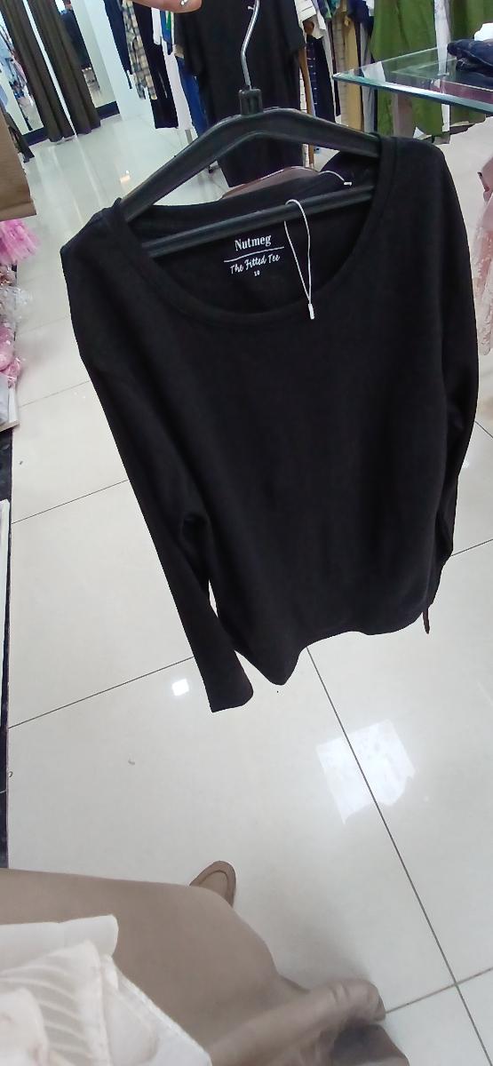 Nutmeg Classic Black Full Sleeve T-Shirt
