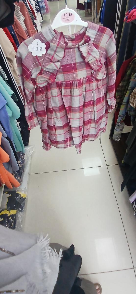 George Checked Cotton Blend Frock with Ruffle Detail