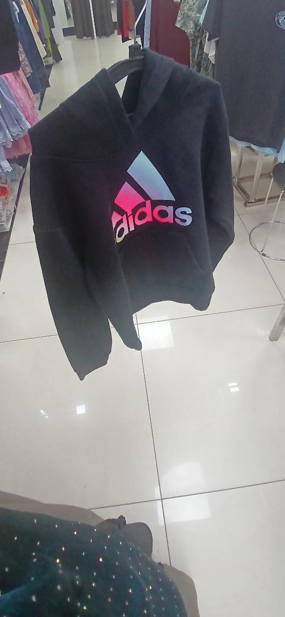 Adidas Classic Black Hoodie with Gradient Logo view 1