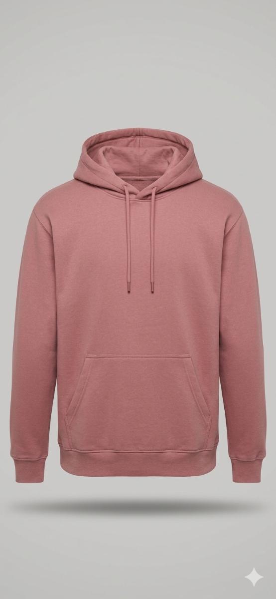 Dusty Rose Cotton Hoodie view 1