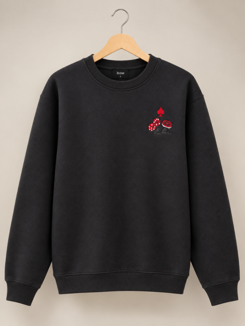 Rare rabbit Embroidered Dice & Spade Sweatshirt view 1