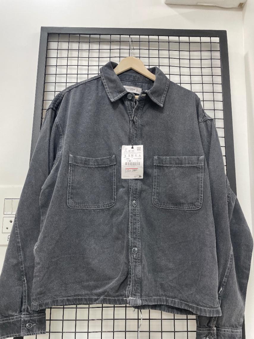 Pull & bear washed Denim Over-shirt view 1