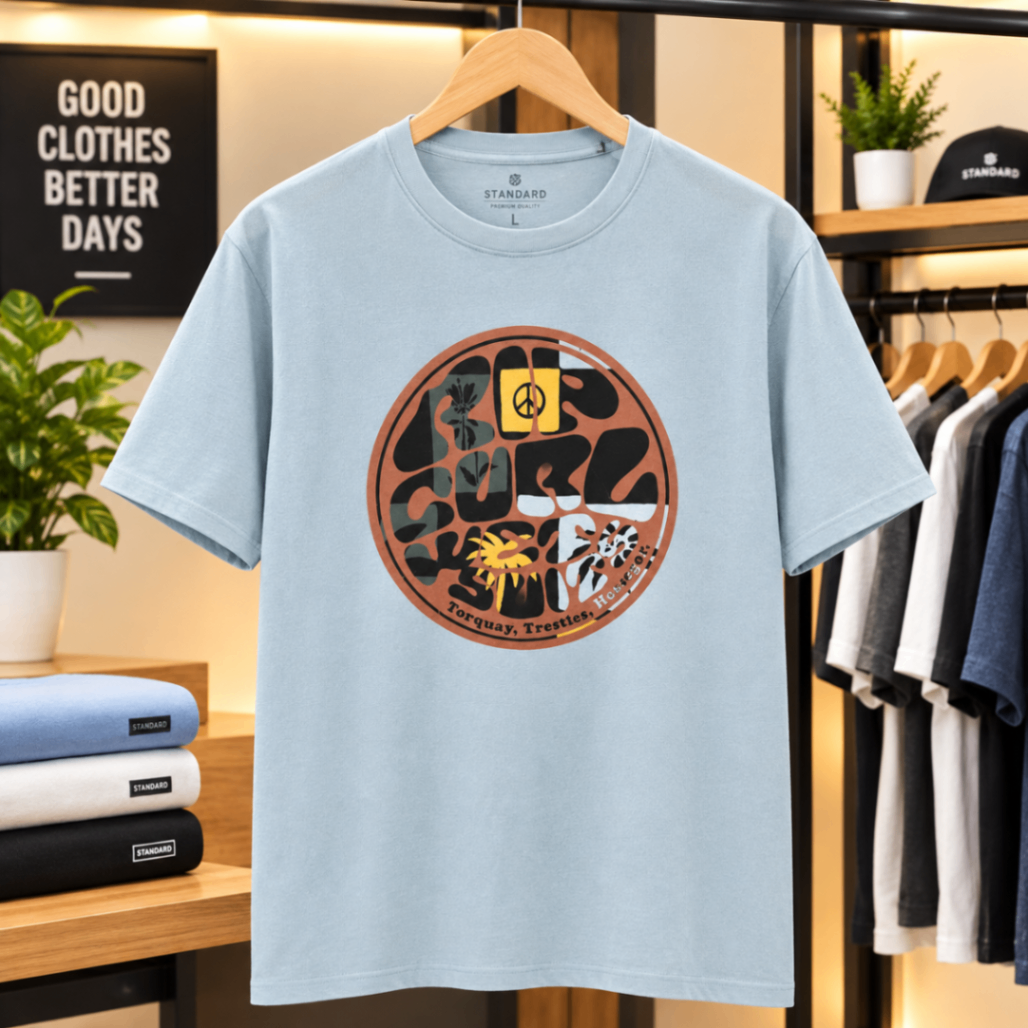 Ripcurl Light Blue Printed T-Shirt view 1