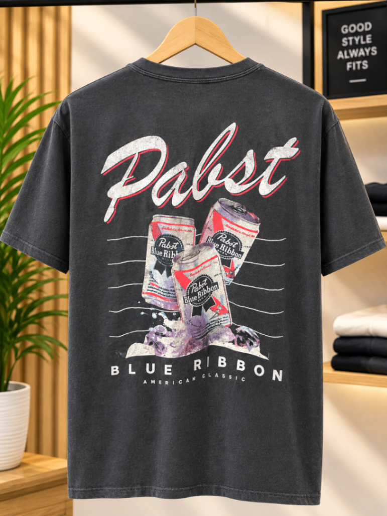 Vintage Pabst Blue Ribbon Graphic T-Shirt view 1
