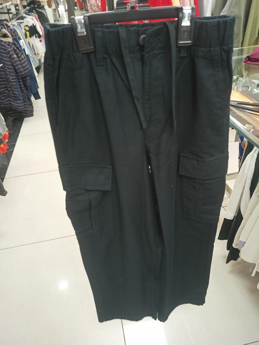 Classic Black Cargo Trousers view 1