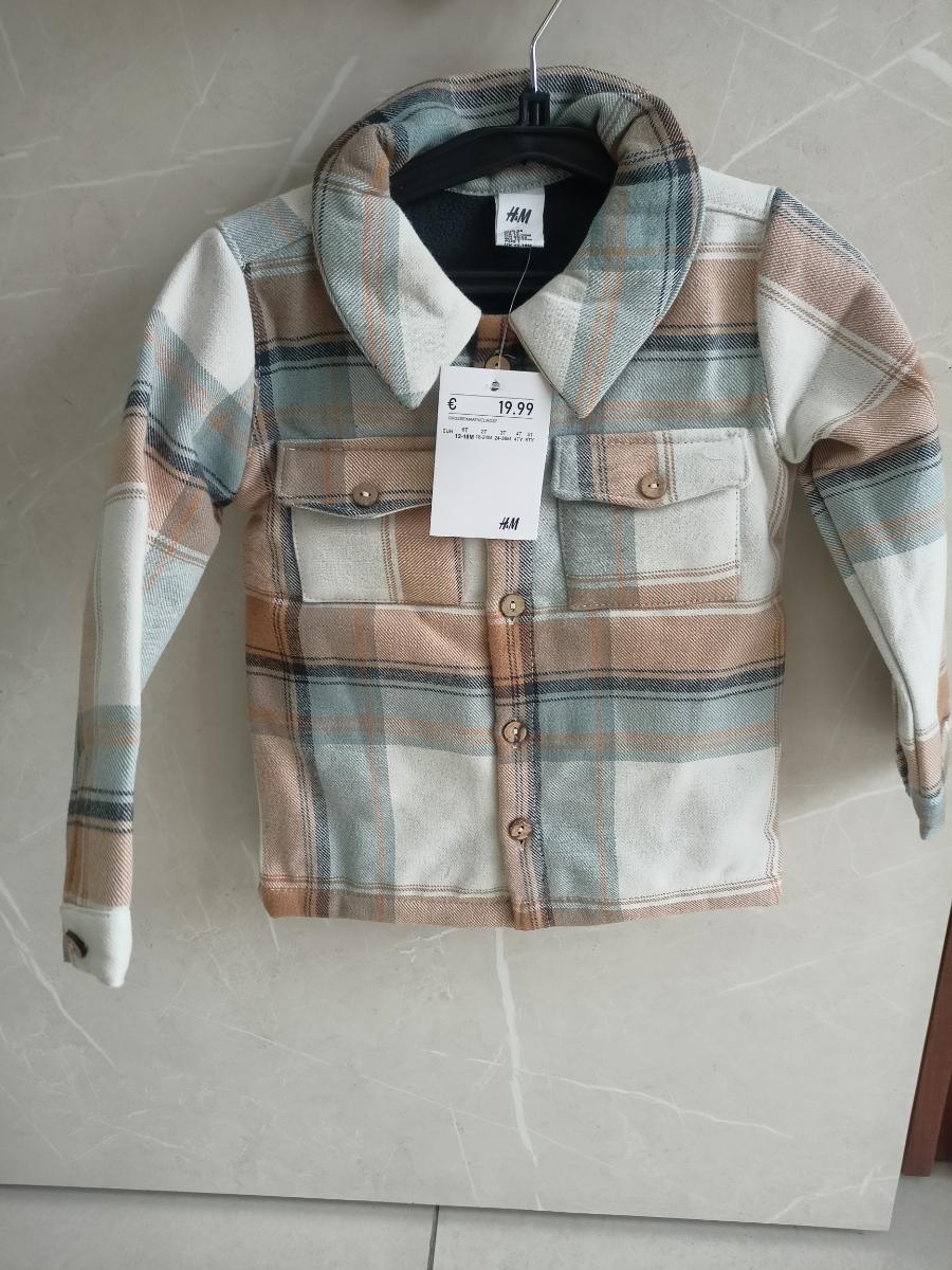 H&M Checked Flannel Shirt Jacket view 1