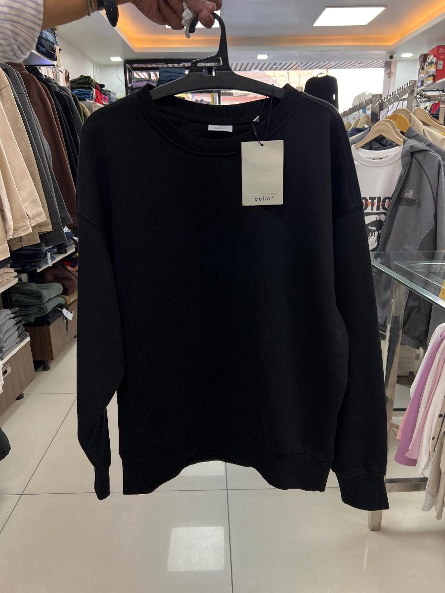 Celio Classic Black Crew Neck Sweatshirt view 1