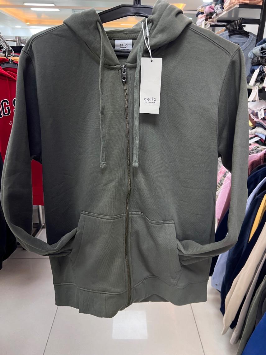 Celio Cotton Zip-Up Hoodie view 1