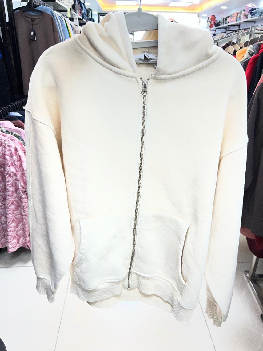 Primark Cream Oversized Zip-Up Hoodie view 1